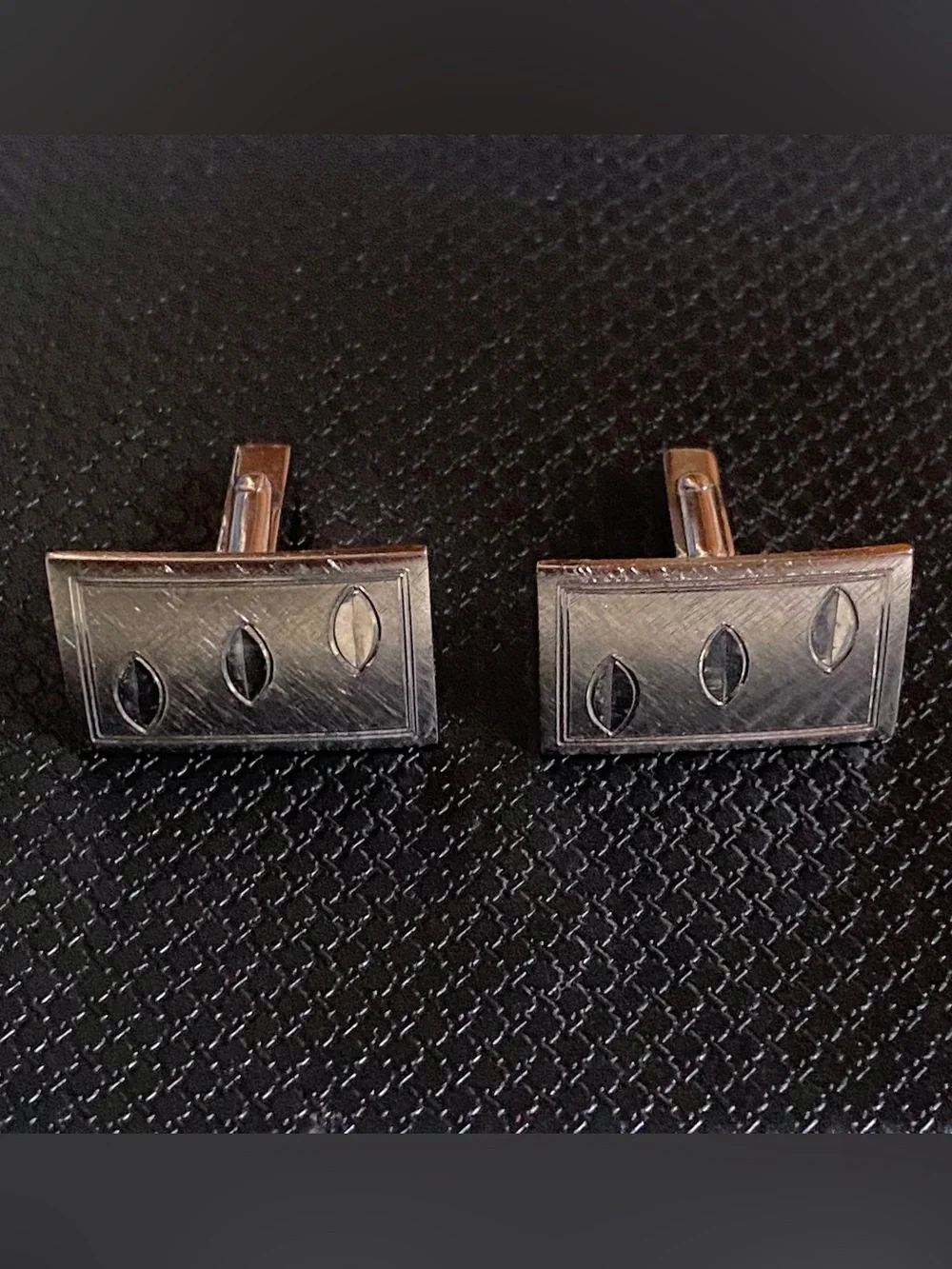 Vintage men’s brushed Sterling Silver cufflinks
